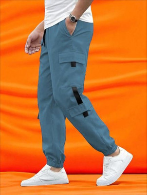 UNICOWESTONESTORE Solid Men Light Blue Track Pants