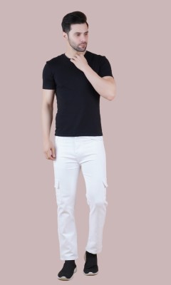 R.Code by The Roadster Life Co. Jogger Fit Men White Jeans