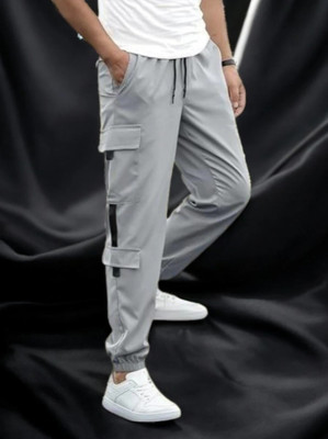 SB Trend Solid Men Grey Track Pants