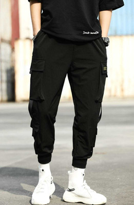 Raavi By Gaurav Regular Fit Men Black Trousers