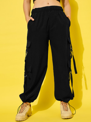 DIMPY GARMENTS Loose Fit Women Black Trousers