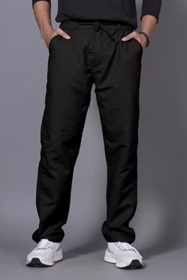 VRAJ GLOBAL Regular Fit Men Black Trousers
