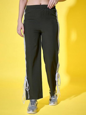 Oyesmarty Solid Women Green Track Pants