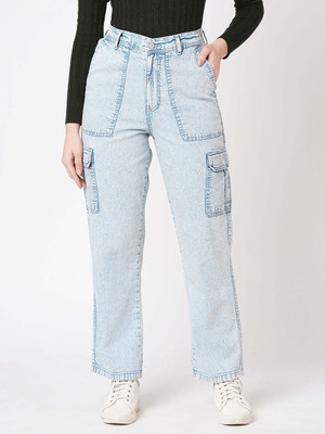 Kraus Jeans Women High-Rise Cargo Women Cargos