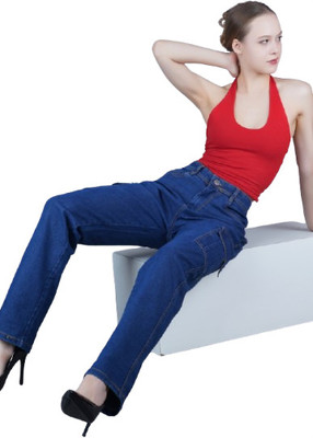 moda star Loose Fit Women Dark Blue Jeans