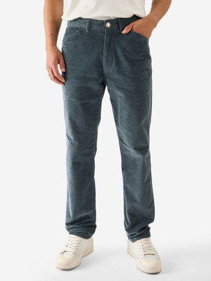 The Souled Store Regular Fit Men Blue Trousers