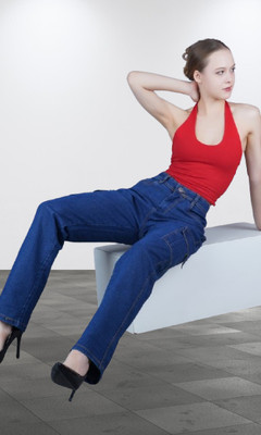 Asia Denim Loose Fit Women Dark Blue Jeans