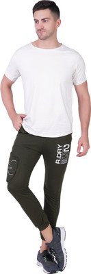JAKCOM Colorblock Men Dark Green Track Pants