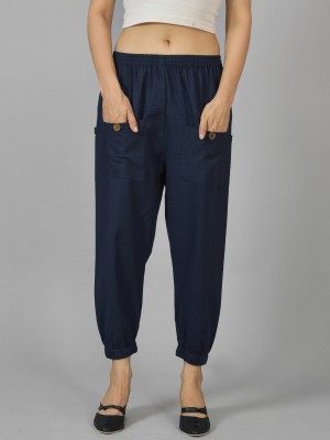 QuaClo Regular Fit Women Dark Blue Trousers