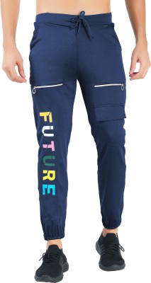 Wild Magic Solid Men Blue Track Pants