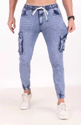 hyooo Jogger Fit Men Light Blue Jeans