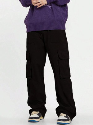 Leriya Fashion Regular Fit Men Black Trousers