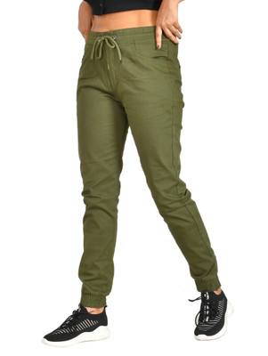 SPLORR Regular Fit Women Green Trousers