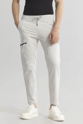 Snitch Solid Men White Track Pants