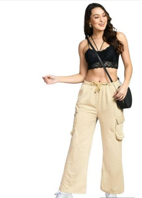 rigos Flared Women Beige Trousers