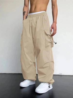 Leriya Fashion Regular Fit Men Cream Trousers