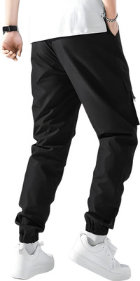 THE PVR CLOTHING Slim Fit Men Black Trousers