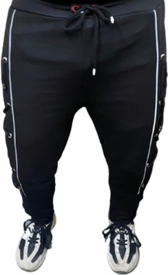 MindsArt Solid Men Black Track Pants