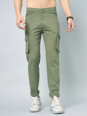 STUDIO NEXX Relaxed Men Light Green Trousers