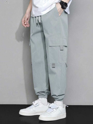 ERENCHINO Regular Fit Men Grey Trousers