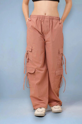 SQEW High Waist Pants With 6-Pocket Loose Fit For Women Cargos