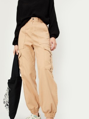 MAX Regular Fit Women Brown Trousers