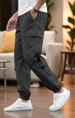THE PVR CLOTHING Slim Fit Men Grey Trousers