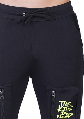 Gazzet 4G Colorblock Men Black Track Pants