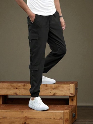 Kesaria Fashions Solid Men Black Track Pants