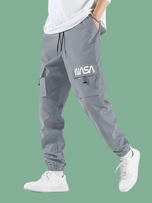 Kesaria Textile Solid Men Grey Track Pants