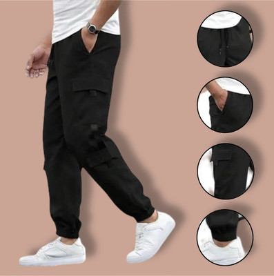 Kesaria Fashions Solid Men Black Track Pants