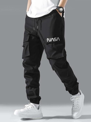 Novus Knitting Solid Men Black Track Pants