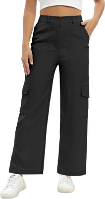 CHAKUDEE Fashion Regular Fit Women Black Trousers