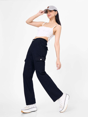 Kraus Jeans Women Black Cargo Women Cargos