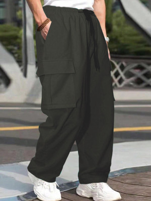 Leriya Fashion Regular Fit Men Green Trousers