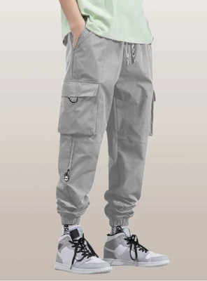 ERENCHINO Regular Fit Men Grey Trousers