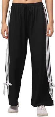 Oyesmarty Striped Women Black Track Pants