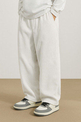 METRONAUT Men's Polyester Drawstring Comfortable Loose Fit Trouser Pant Cargo Men Cargos