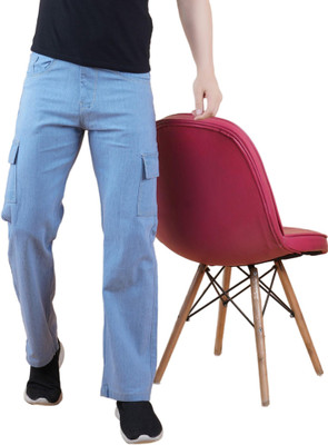 White leapard Relaxed Fit Men Light Blue Jeans