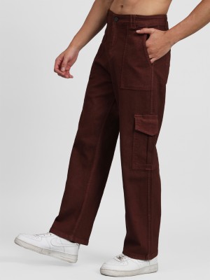 Peplos LOOSE FIT MULTIPLE POCKET BROWN DENIM Men Cargos