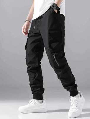 Raavi By Gaurav Regular Fit Men Black Trousers