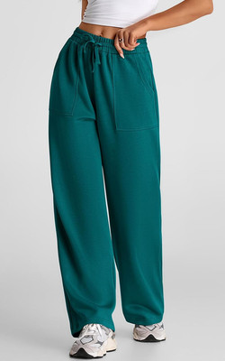 Q-Rious Relaxed Women Dark Green Trousers