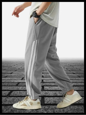Kritex Striped Men Grey Track Pants