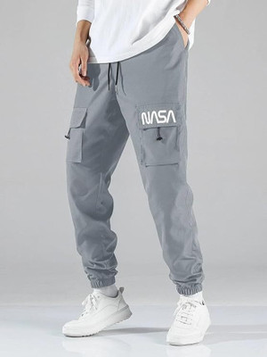 Novus Knitting Solid Men Grey Track Pants