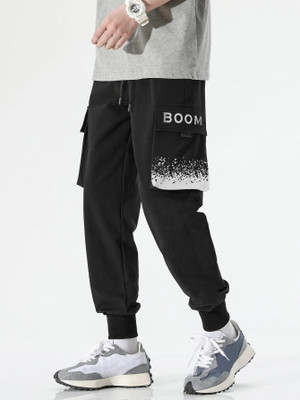 TRIPR Printed Men Black Track Pants