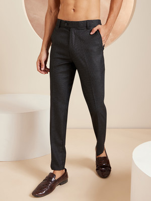 DENNISON Regular Fit Men Black Trousers