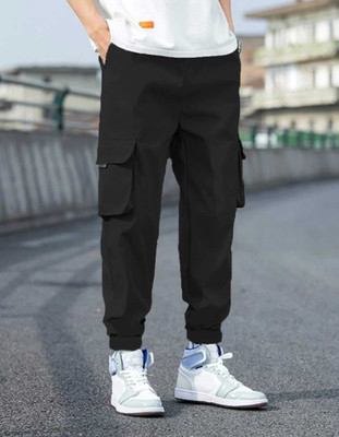 Magnemite Regular Fit Men Black Trousers