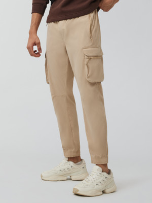 XYXX Regular Fit Men Brown Trousers