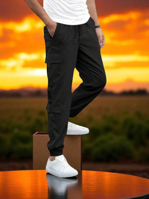 Kesaria Fashions Solid Men Black Track Pants