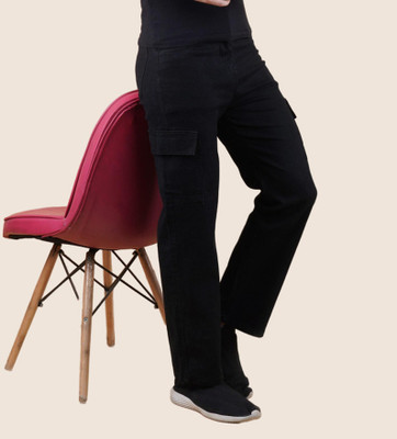 White leapard Regular Men Black Jeans